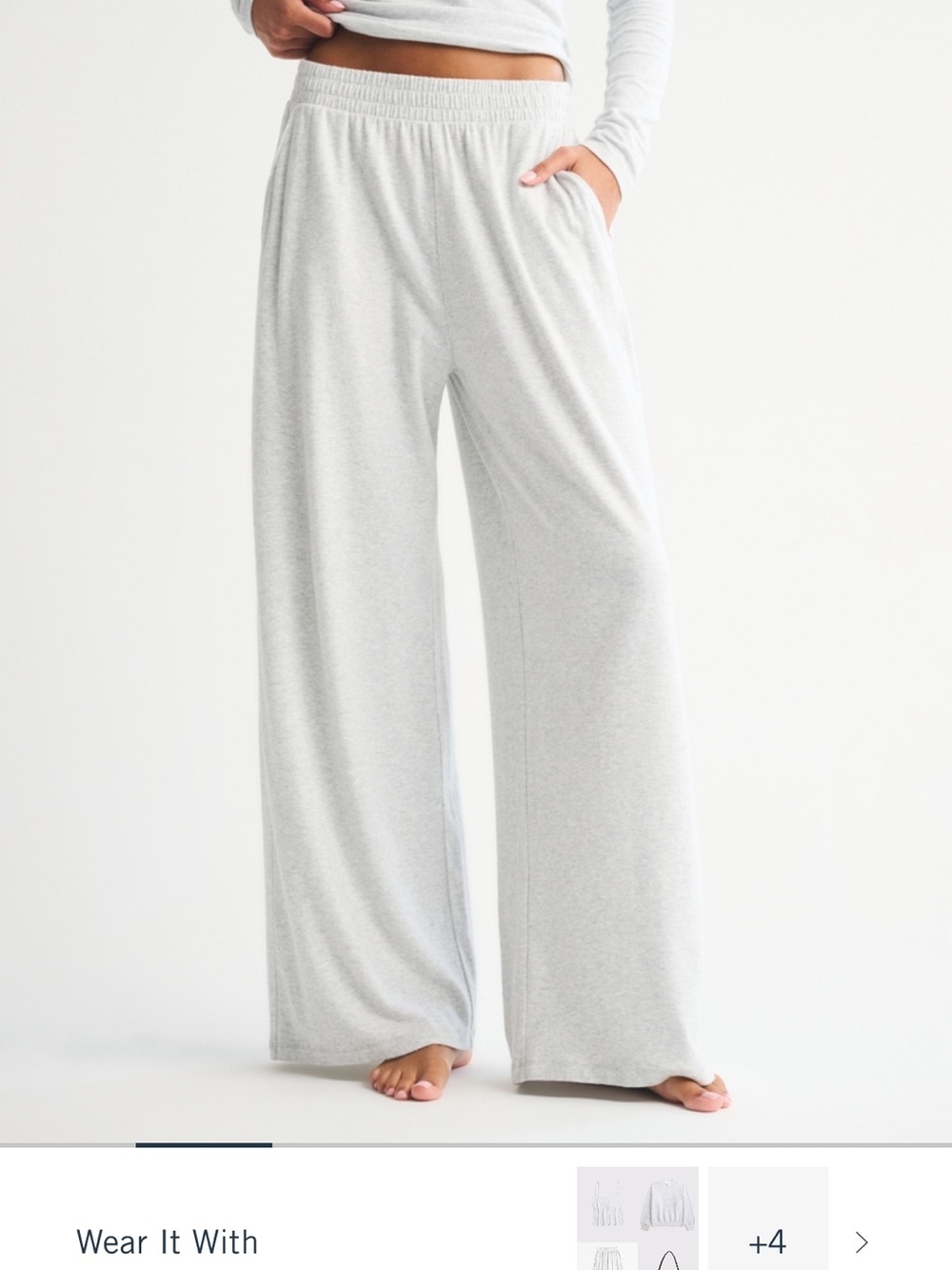 Wide-Leg Lounge Pants in dark Gray